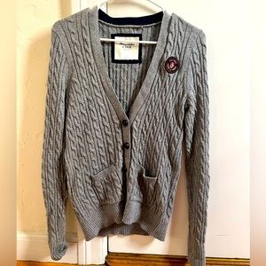 Abercrombie & Fitch Grey Button Cardigan